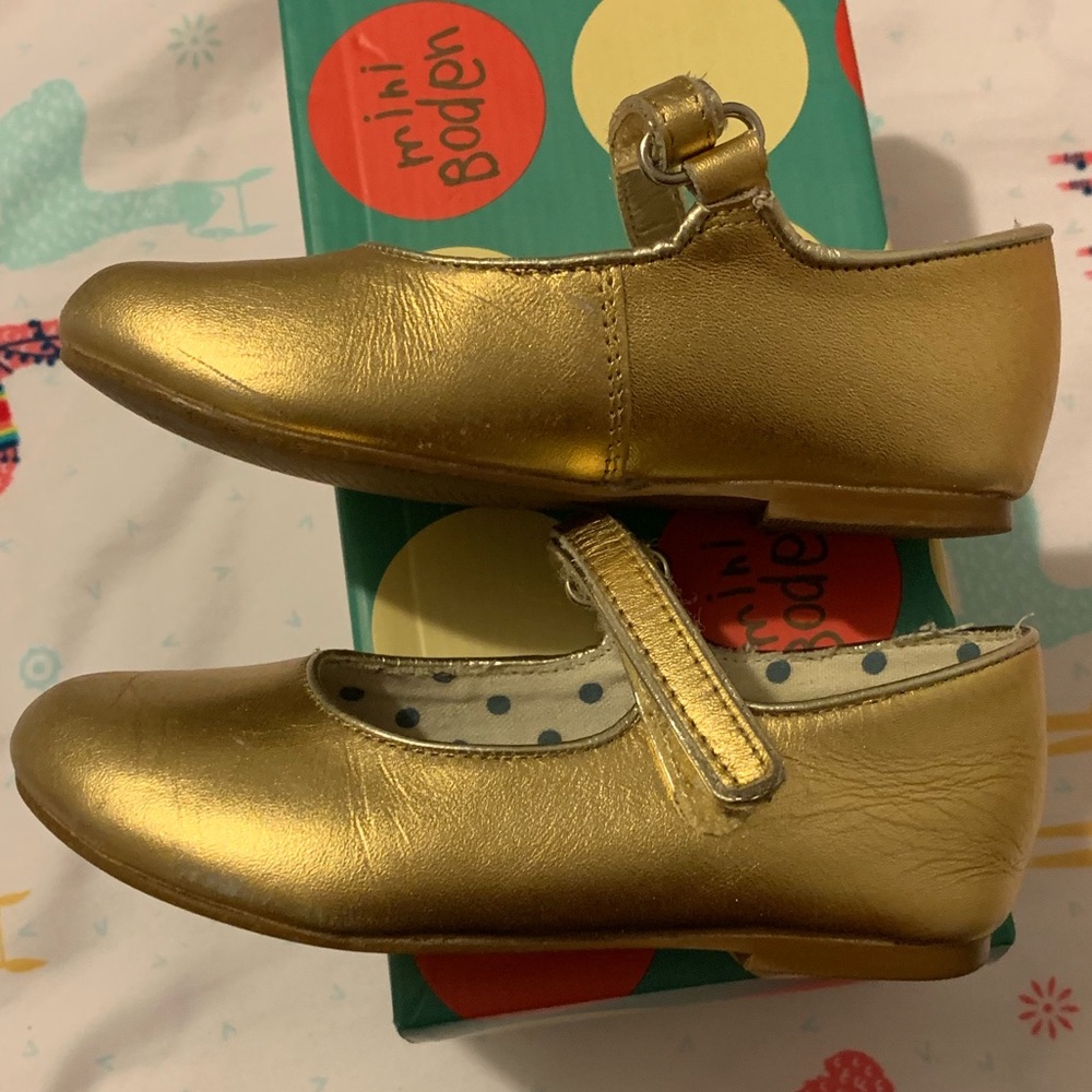 Gold Boden Leather Mary Janes size 24 US8